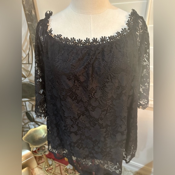 Miholl  black lace top NWOT  size XXL - Picture 2 of 12